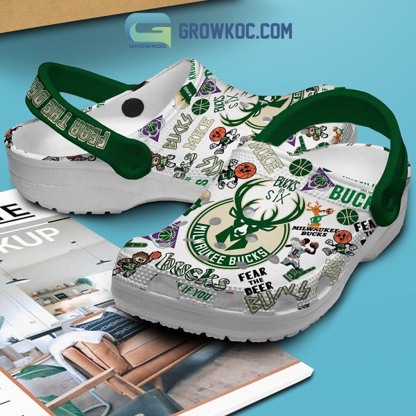 Milwaukee Bucks Fear The Deer Clogs Crocs