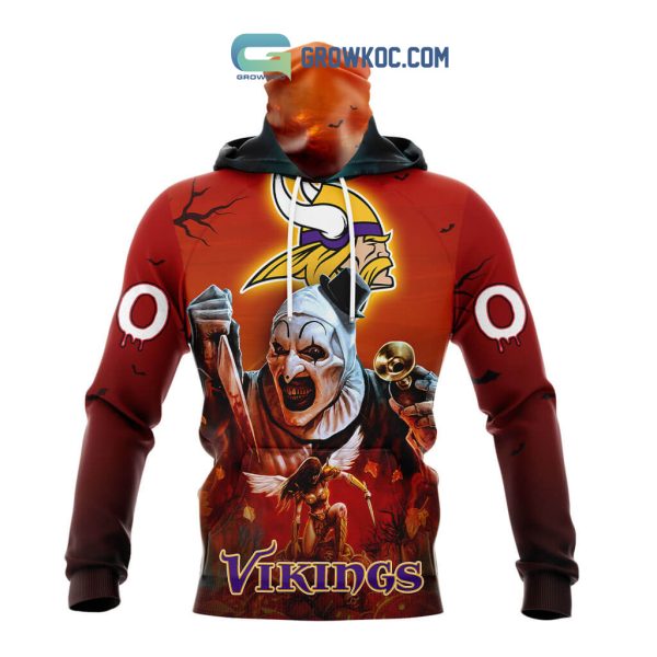 Minnesota Vikings NFL Horror Terrifier Ghoulish Halloween Day Hoodie T Shirt