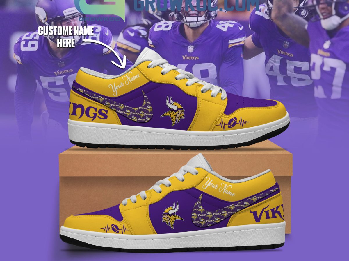 Minnesota Vikings Nfl Air Jordan 13 Custom Sneakers For Fans