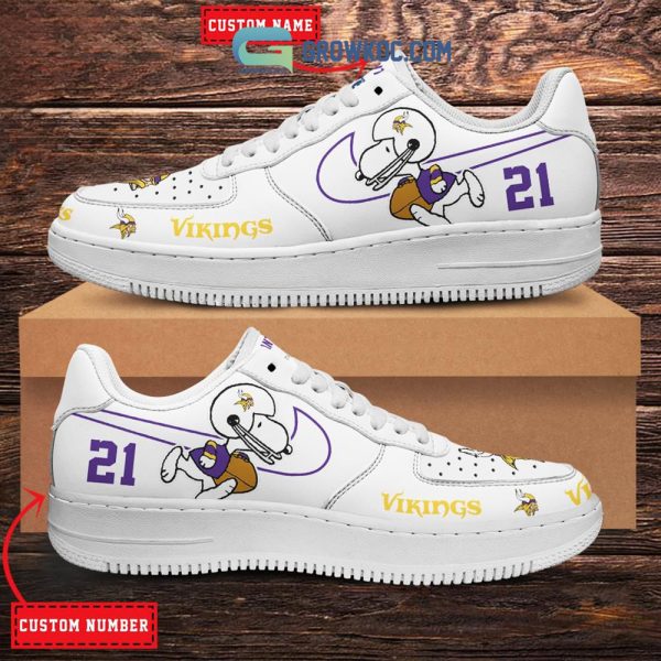 Minnesota Vikings NFL Snoopy Personalized Air Force 1 Low Top Shoes