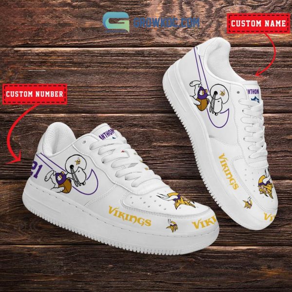 Minnesota Vikings NFL Snoopy Personalized Air Force 1 Low Top Shoes