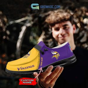 Minnesota Vikings Personalized Hey Dude Shoes