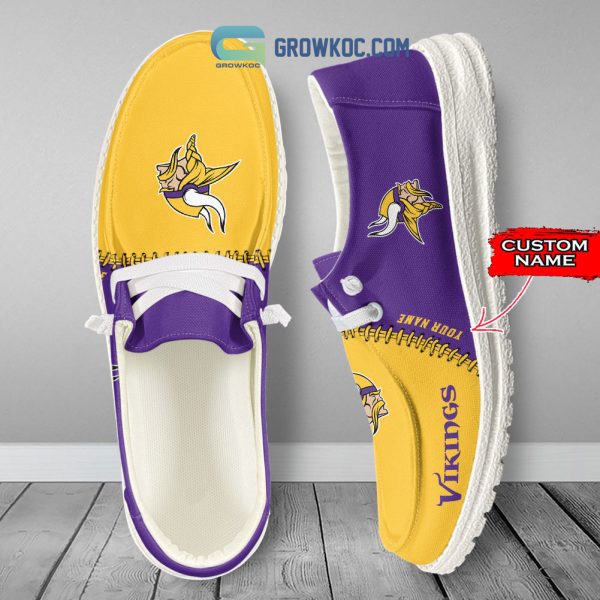 Minnesota Vikings Personalized Hey Dude Shoes