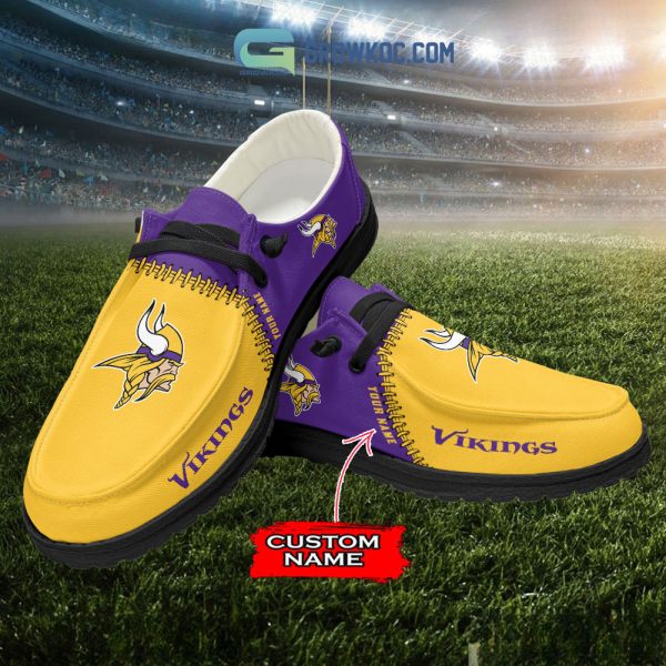 Minnesota Vikings Personalized Hey Dude Shoes
