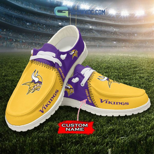 Minnesota Vikings Personalized Hey Dude Shoes