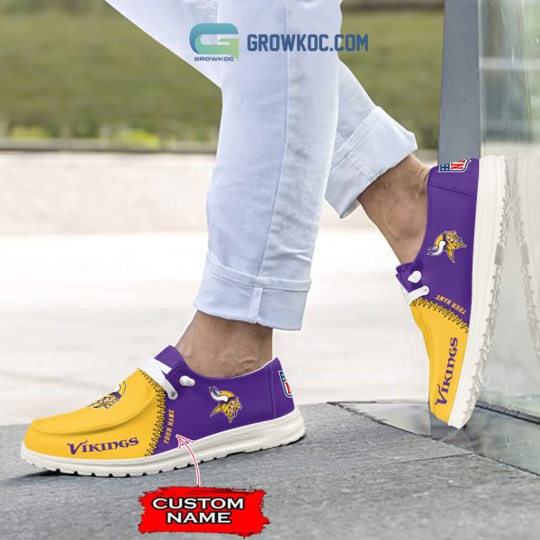 Minnesota Vikings Personalized Hey Dude Shoes