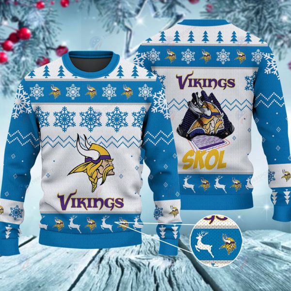 Minnesota Vikings Skol Christmas Ugly Sweater