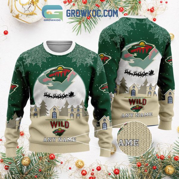 Minnesota Wild NHL Merry Christmas Personalized Ugly Sweater
