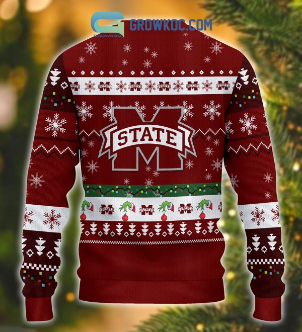 Mississippi State Bulldogs NCAA Grinch Christmas Ugly Sweater
