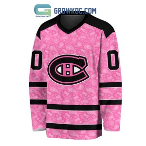 Montreal Canadiens NHL Special Pink Breast Cancer Hockey Jersey Long Sleeve