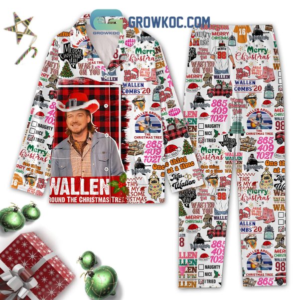 Morgan Wallen Merry Christmas Wasted On You Pajamas Set