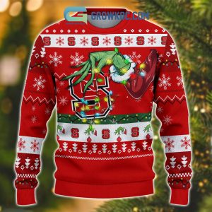 NC State Wolfpack NCAA Grinch Christmas Ugly Sweater