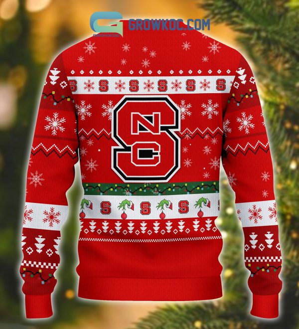 NC State Wolfpack NCAA Grinch Christmas Ugly Sweater