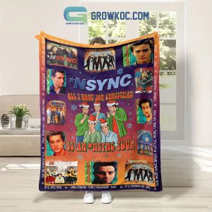 NSYNC All I Want For Christmas Is An NSYNC Tour Fleece Blanket Quilt