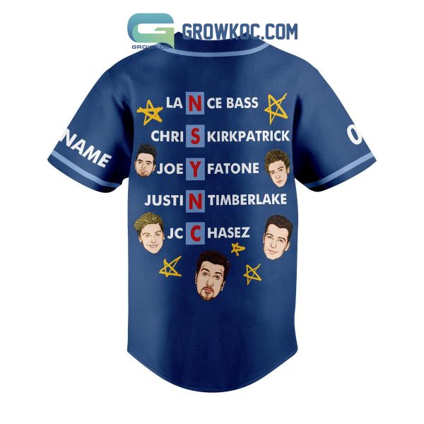 NSYNC Bye Bye Bye Personalized Baseball Jersey