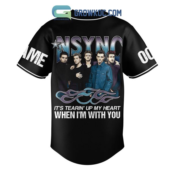 NSYNC It’s Tearin’ Up My Heart When I’m With You Personalized Baseball Jersey