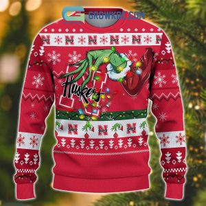 Nebraska Cornhuskers NCAA Grinch Christmas Ugly Sweater
