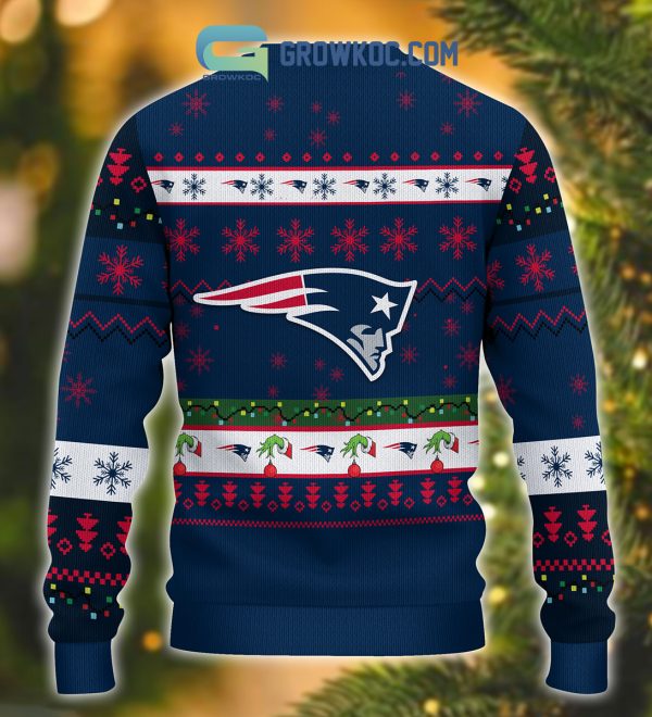 New England Patriots NFL Grinch Christmas Ugly Sweater