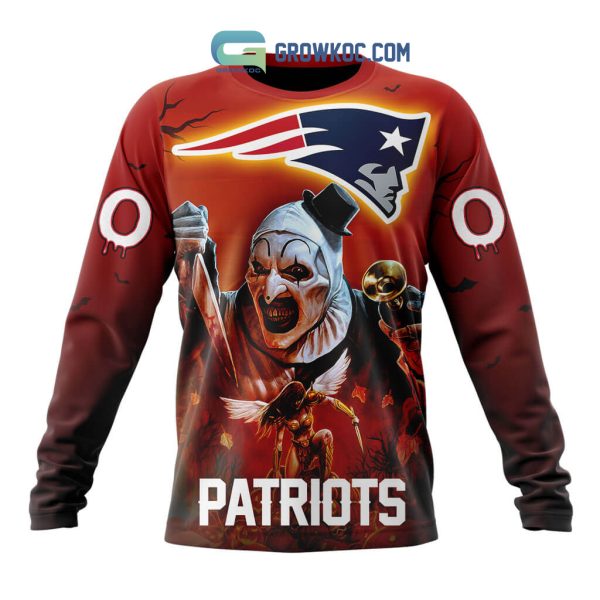 New England Patriots NFL Horror Terrifier Ghoulish Halloween Day Hoodie T Shirt