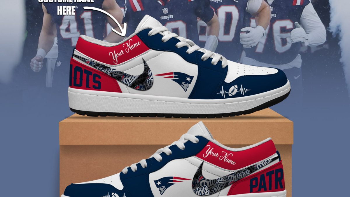 Personalized NFL New England Patriots Nike Air Force 1 Sneaker