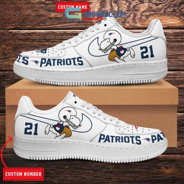 New England Patriots NFL Snoopy Personalized Air Force 1 Low Top Shoes