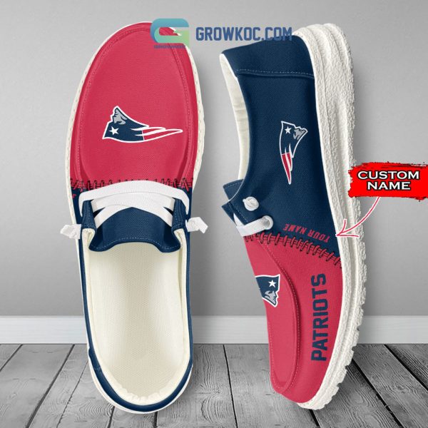 New England Patriots Personalized Hey Dude Shoes