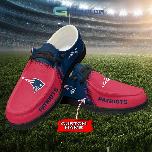 New England Patriots Personalized Hey Dude Shoes