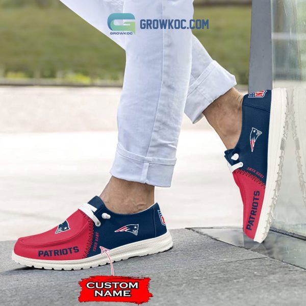 New England Patriots Personalized Hey Dude Shoes