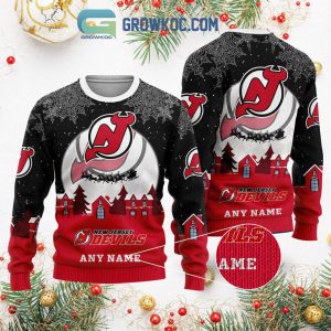 New Jersey Devils NHL Merry Christmas Personalized Ugly Sweater