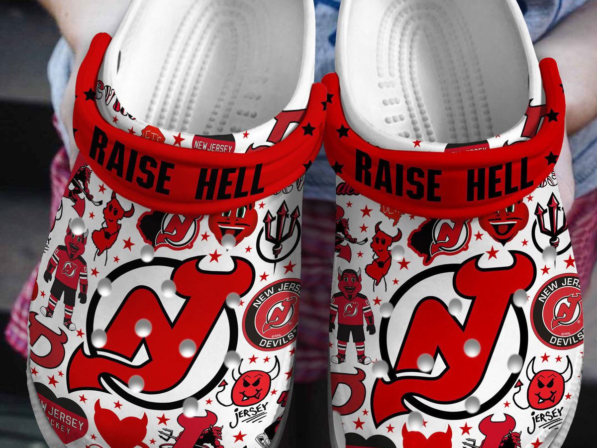 PREMIUM Raise Hell New Jersey Devils Hockey Clogs - Torunstyle