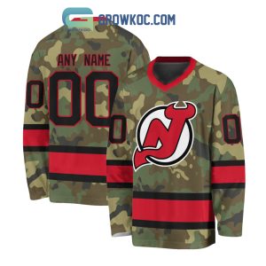 New Jersey Devils Special Camo Veteran Design Personalized Hockey Jersey