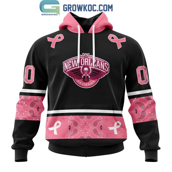 New Orleans Pelicans NBA Special Design Paisley Design We Wear Pink Breast Cancer Personalized Hoodie T Shirt