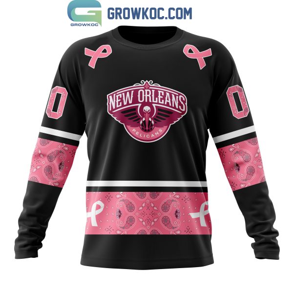 New Orleans Pelicans NBA Special Design Paisley Design We Wear Pink Breast Cancer Personalized Hoodie T Shirt