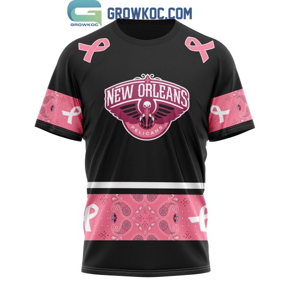 New Orleans Pelicans NBA Special Design Paisley Design We Wear Pink Breast Cancer Personalized Hoodie T Shirt