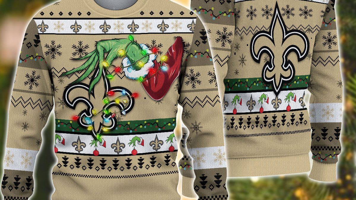 Saints light hotsell up christmas sweater