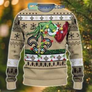New Orleans Saints NFL Grinch Christmas Ugly Sweater