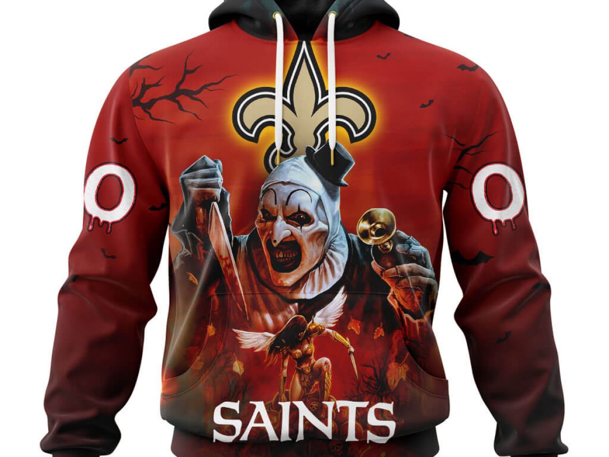 NEW] NFL New Orleans Saints Special Horror Skull Art Design Hoodie