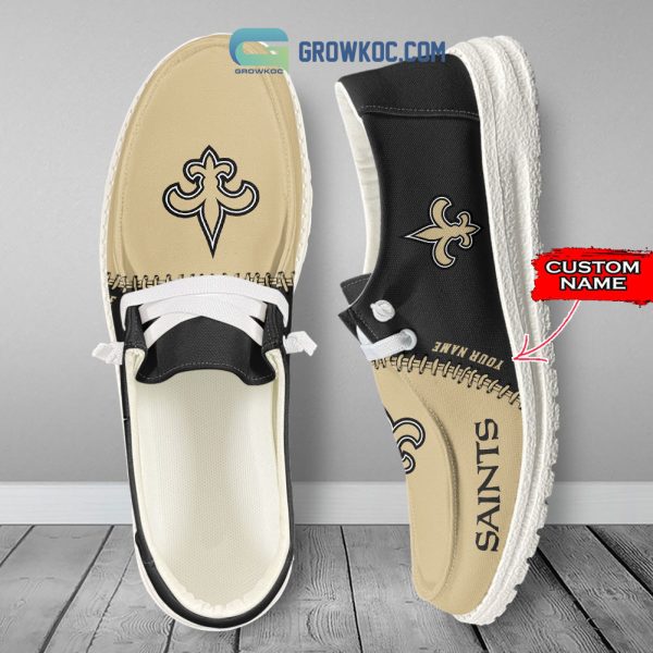 New Orleans Saints Personalized Hey Dude Shoes