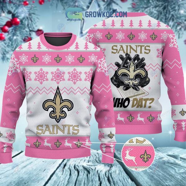 New Orleans Saints Who Dat Christmas Ugly Sweater