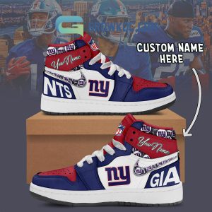 New York Giants Personalized Air Jordan 1 High Top Shoes Sneakers