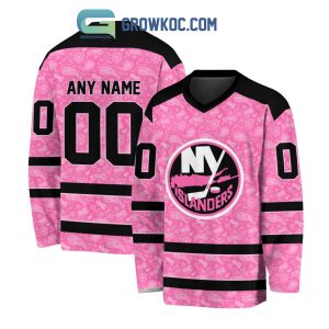 New York Islanders NHL Special Pink Breast Cancer Hockey Jersey Long Sleeve