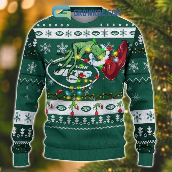 New York Jets NFL Grinch Christmas Ugly Sweater