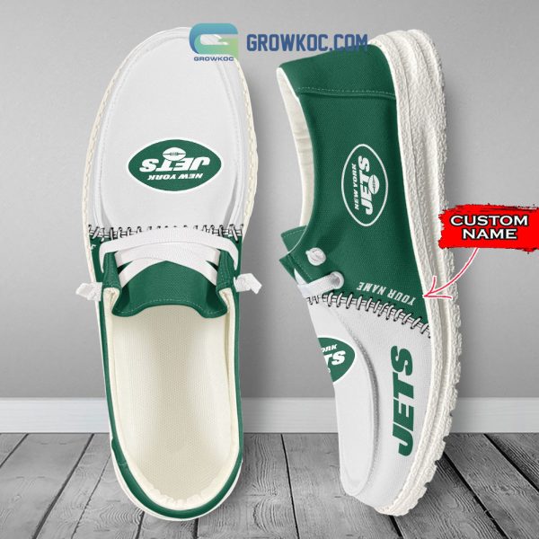 New York Jets Personalized Hey Dude Shoes