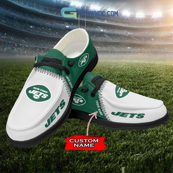 New York Jets Personalized Hey Dude Shoes