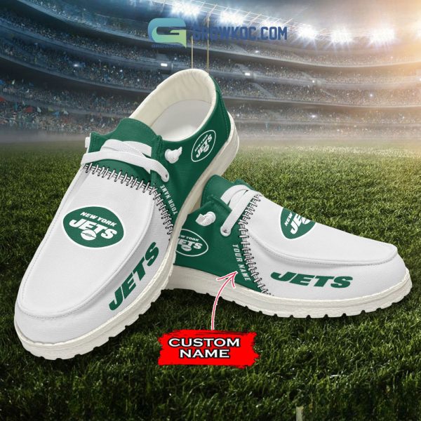 New York Jets Personalized Hey Dude Shoes