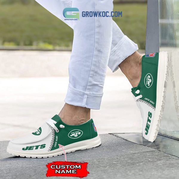 New York Jets Personalized Hey Dude Shoes