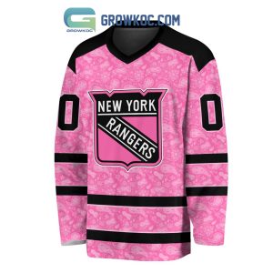 New York Rangers NHL Special Pink Breast Cancer Hockey Jersey Long Sleeve