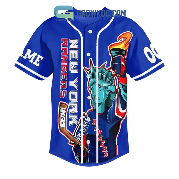 New York Rangers No Quit In New York Personalized Baseball Jersey