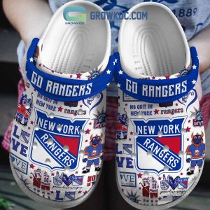 New York Rangers Peace Love Rangers Clogs Crocs