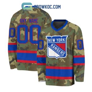 New York Rangers Special Camo Veteran Design Personalized Hockey Jersey